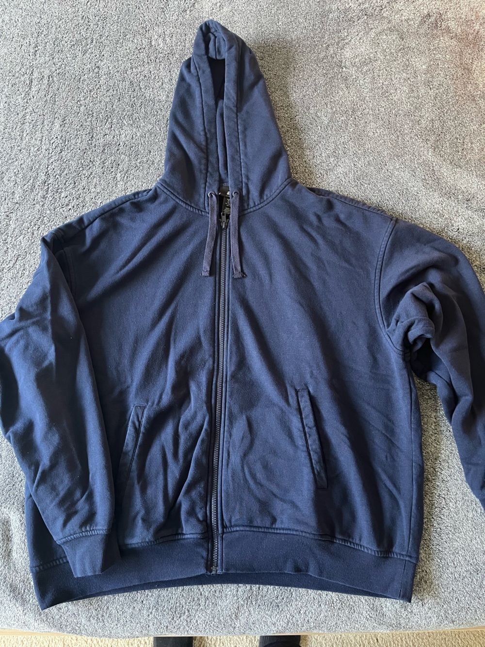H&M Navy Zip-Up Hoodie Jacket